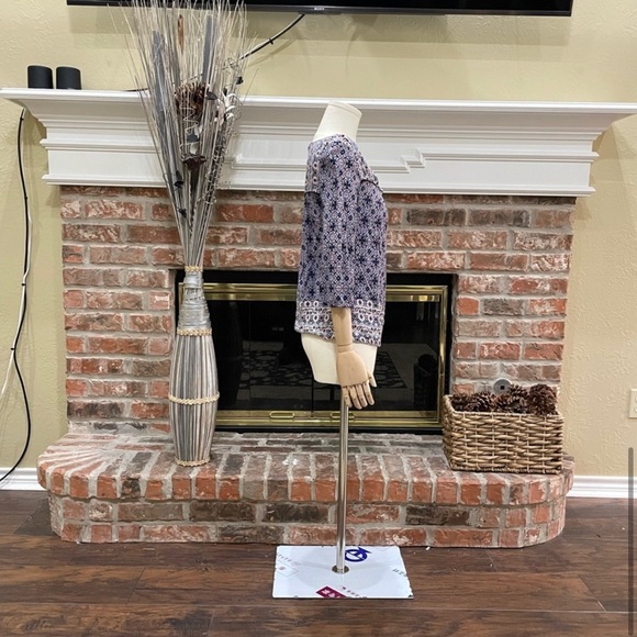 Japna purple multi-patterned 3/4 sleeve top / XS /Excellent condition - Picture 8 of 12